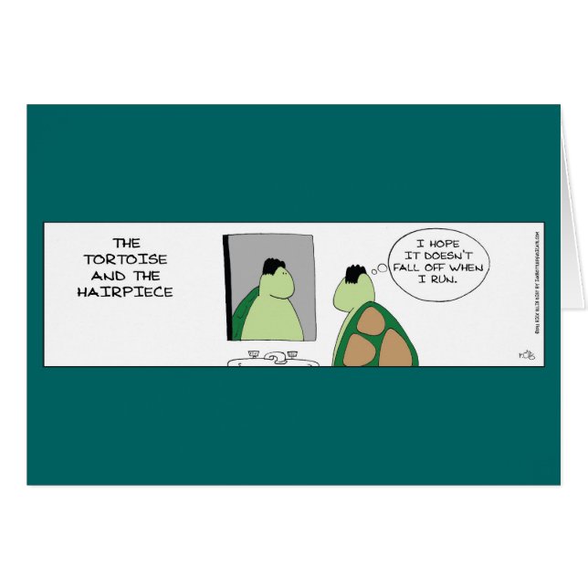 La divertida Tortoise y la tarjeta de la pieza de  (Anverso (Horizontal))