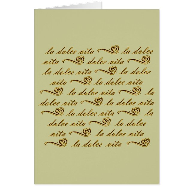 La dolce vita (Frente)