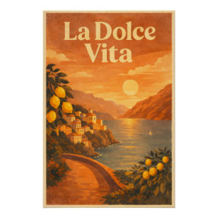 La Dolce Vita – Póster de viaje de la costa italia
