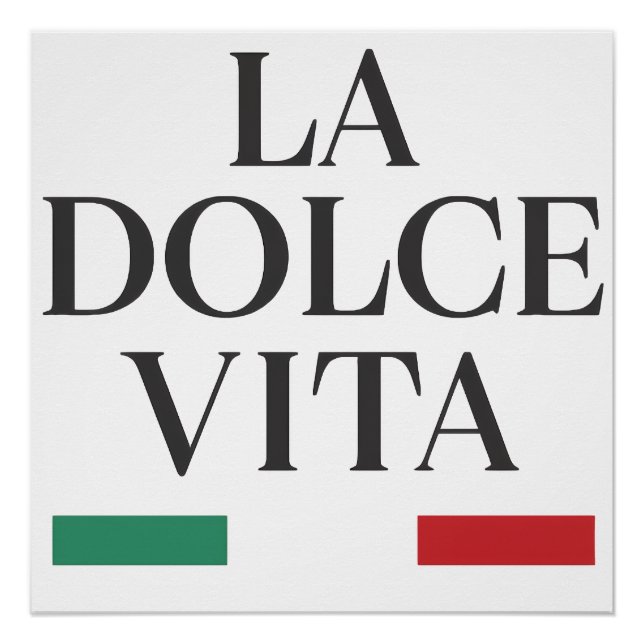 La Dolce Vita Poster italiano brillante (Anverso)
