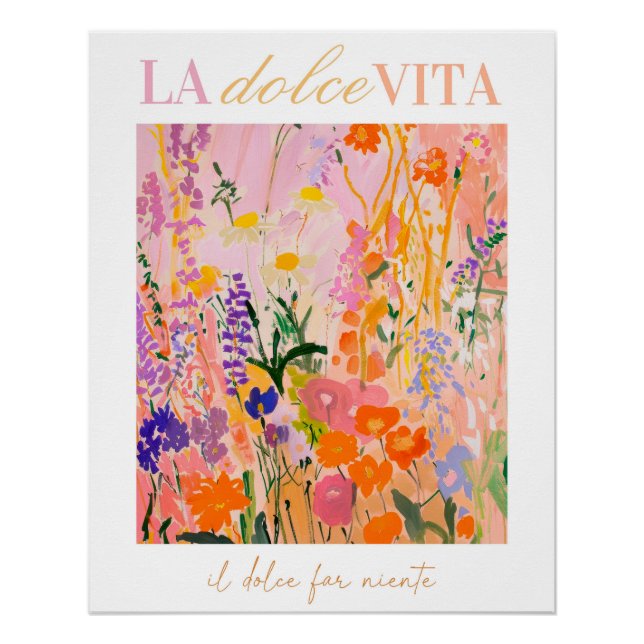 La Dolce Vita Print, Poster italiano, arte de pare (Anverso)