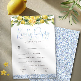 La Dolce Vita - Tarjeta RSVP de boda mediterránea