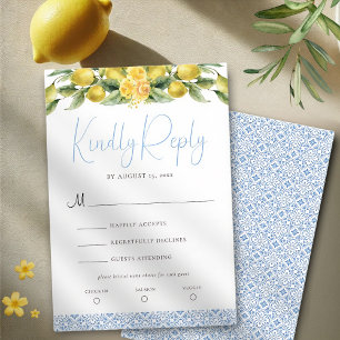 La Dolce Vita - Tarjeta RSVP de boda mediterránea