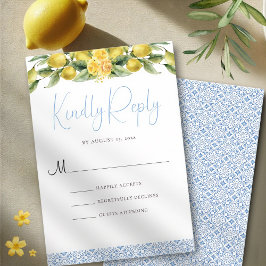 La Dolce Vita - Tarjeta RSVP de boda mediterránea