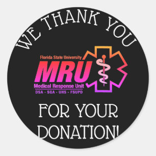 la donación 5K/event le agradece los pegatinas