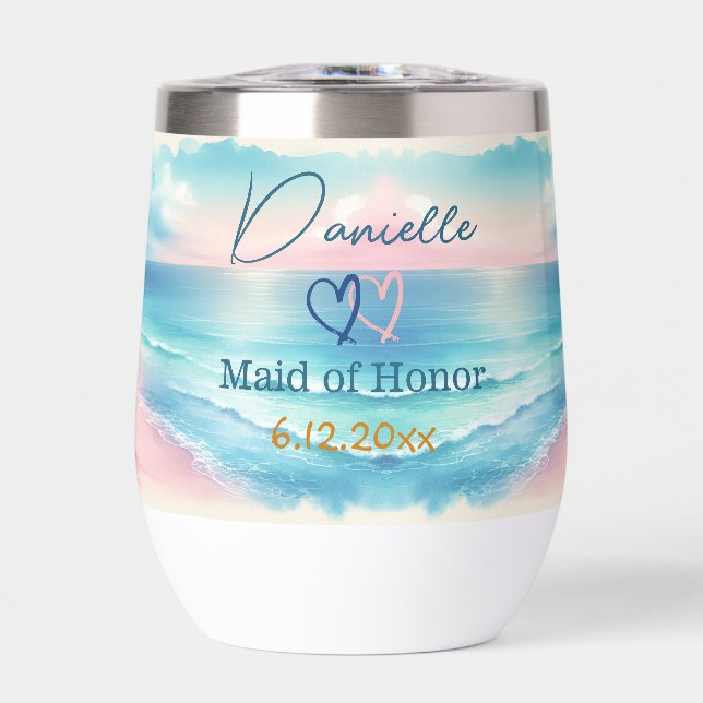 La doncella de honor personalizada para ser Boda c (Frente)