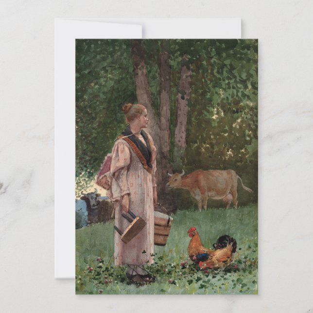 La doncella lechera | Winslow Homer (Anverso)