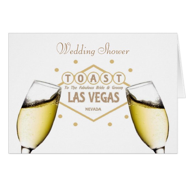 La ducha de bodas "TOAST" a Bride & Groom Las Vega (Anverso (Horizontal))