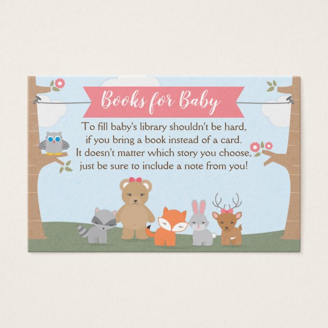 La ducha de la bebé Woodland trae un libro (Anverso)