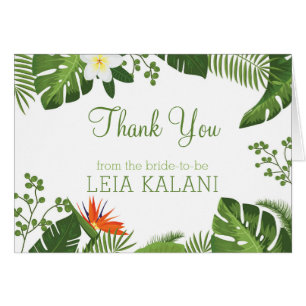 La ducha nupcial del follaje tropical botánico le