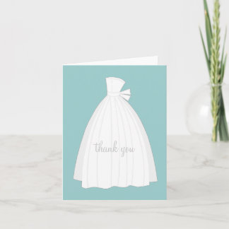 La ducha nupcial le agradece las tarjetas {el azul