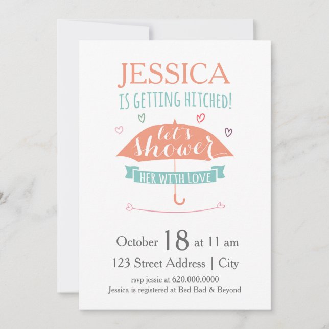 La duchan con amor - Invitación a la ducha nupcial (Anverso)