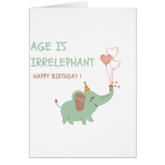 La edad es Irrelefante Tarjeta de cumpleaños diver