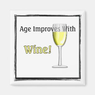 La edad mejora con el imán (blanco) del vino