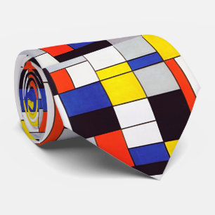 La elegancia de Piet Mondrian - Corbata artística