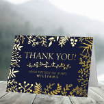La elegante colección de Bodas florales de la Mari<br><div class="desc">Diga gracias con estilo con esta elegante y muy moderna foto boda Relieve metalizado real presionado tarjetas de agradecimiento. El diseño es fácil de personalizar con tu propia foto y redacción y tu familia y amigos estarán encantados cuando reciban estas fabulosas gracias. Se pueden encontrar elementos coincidentes en la colección....</div>
