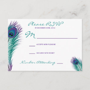 La elegante invitación de Peacock RSVP