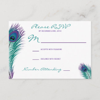 La elegante invitación de Peacock RSVP
