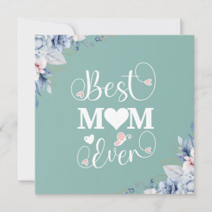 La elegante tarjeta de saludo 'Mejor Mamá de la Hi