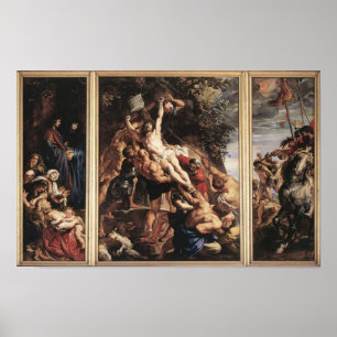 La Elevación de la Cruz por Rubens Impresión