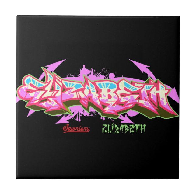 La Elizabeth conocida en teja pintada-De cerámica (Frente)