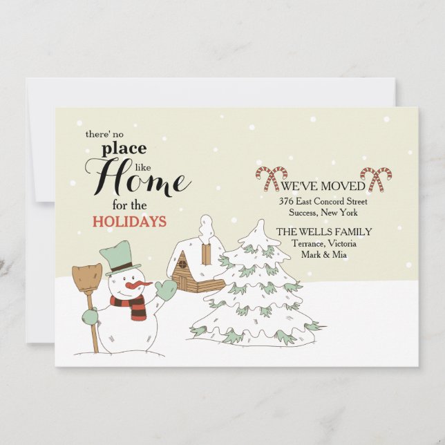 La emotiva Invitación de Snowman (Anverso)