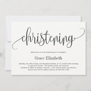 La encantadora caligrafía de la invitación a la cr