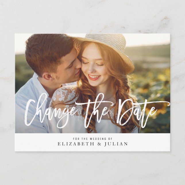 La encantadora foto con letras cambia la tarjeta d (Anverso)