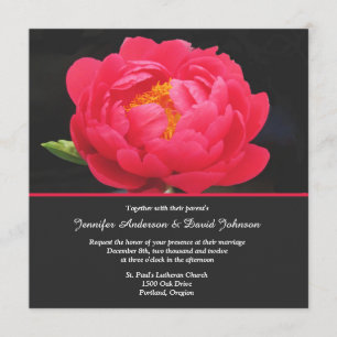 La encantadora invitación a la boda de la Peonia R