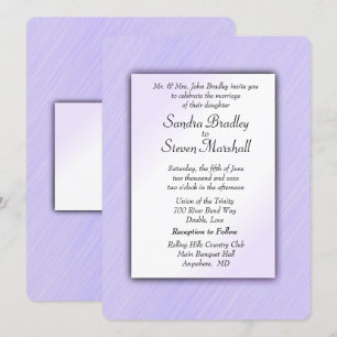 La encantadora invitación a la boda de Lavender
