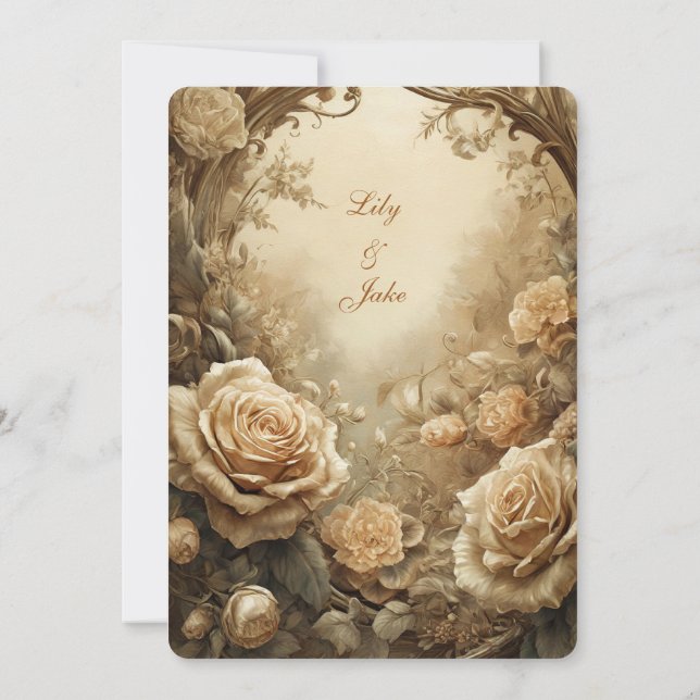 La encantadora invitación a la boda de los Rosas (Reverso)