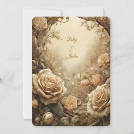 La encantadora invitación a la boda de los Rosas