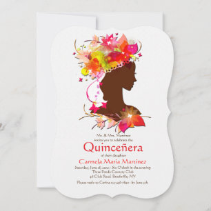 La encantadora invitación del Chica Quinceañera