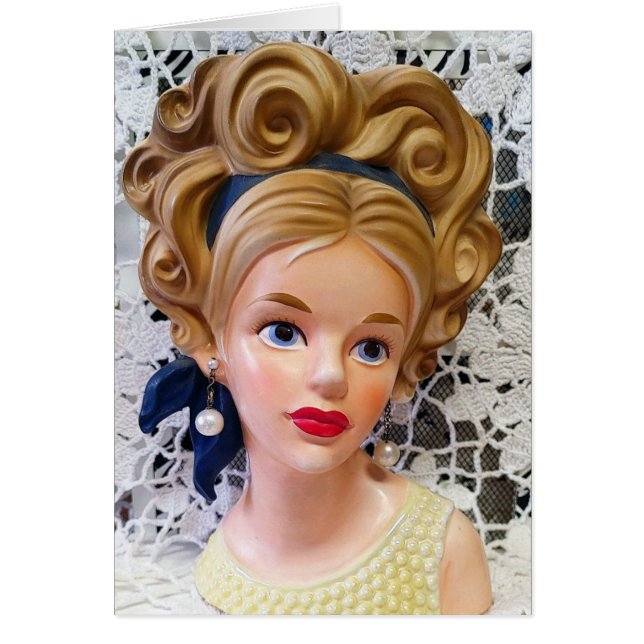 La encantadora Lady Head Vase Big Bouffant Hair de (Frente)