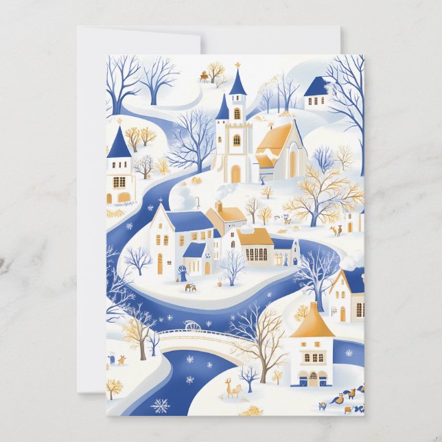 La encantadora tarjeta de Navidades de Winter Vill (Anverso)