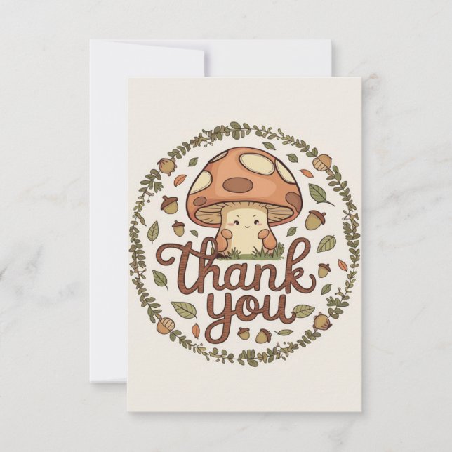 La encantadora y colorida tarjeta de agradecimient (Anverso)