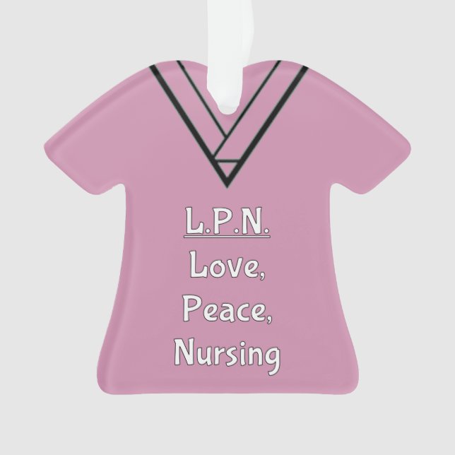 La enfermera de LPN friega el ornamento (Anverso)