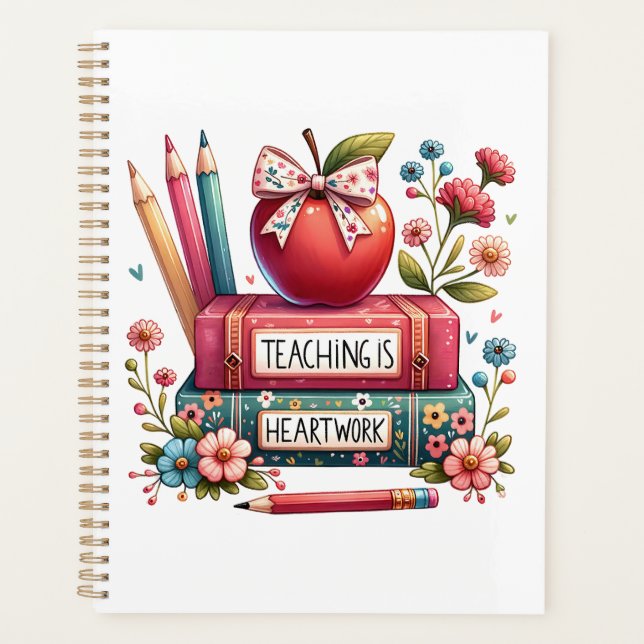 La enseñanza es trabajo cardíaco | Planificador de (Anverso)