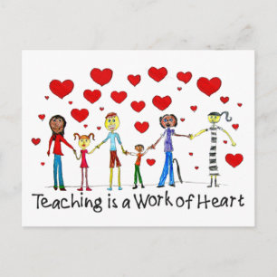La enseñanza es un trabajo de la postal del
