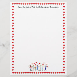 La enseñanza es un trabajo de membrete cardíaco