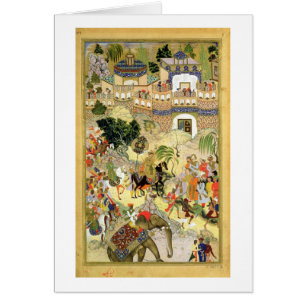 La entrada triunfante de Akbar del emperador en