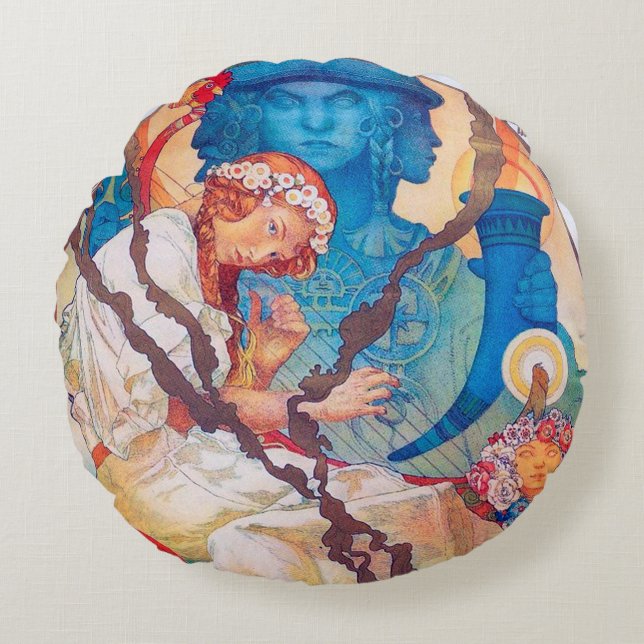 La épica eslava, Cojín decorativo Alphonse Mucha (Anverso)