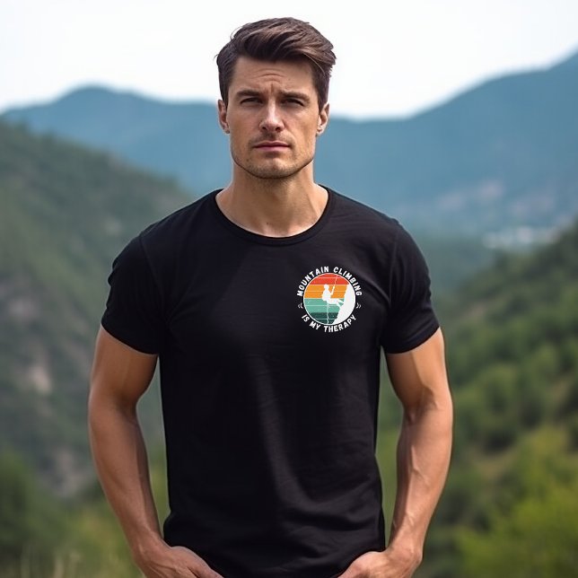 La escalada de montaña es mi terapia 1 camiseta ma (Subido por el creador)