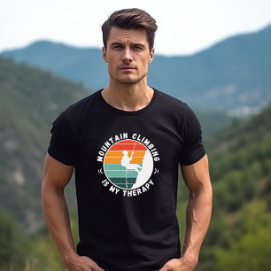 La escalada de montaña es mi terapia 2 camisetas m