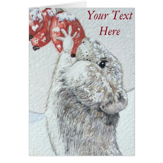 la escena de nieve del ratón lindo (Frente)