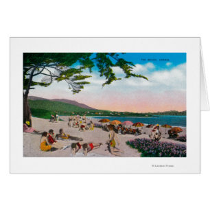 La escena de playa en Carmel, California