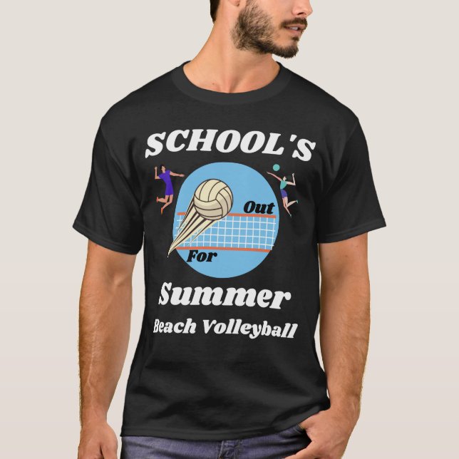 La escuela está fuera para la camiseta de voleibol (Anverso)