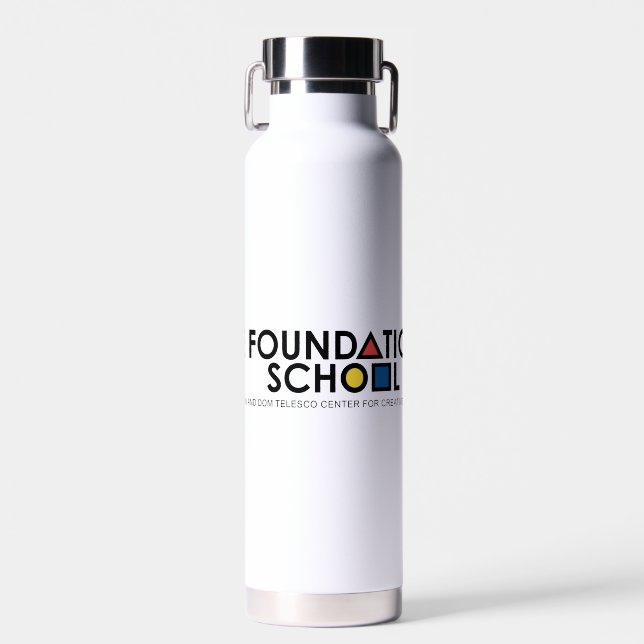 La Escuela Foundations en la botella de agua de CC (Delantero)