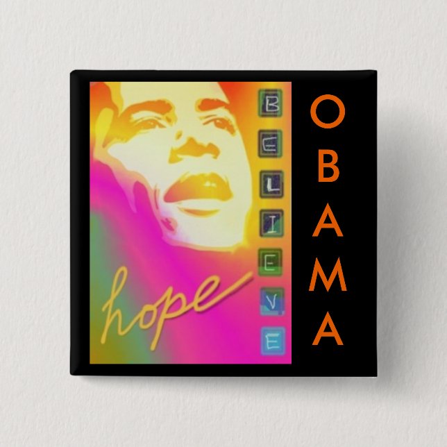 La esperanza de Obama cree el botón (Anverso)