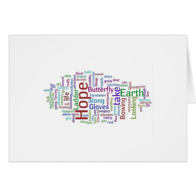 La esperanza flota la tarjeta (Anverso (Horizontal))